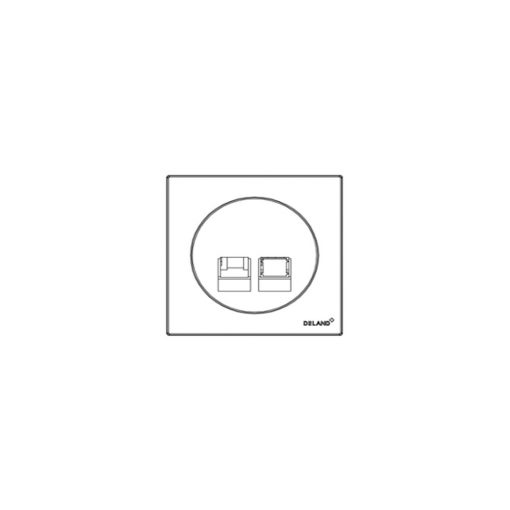 پریز شبکه Cat6 دلند پلاس مدل آوا - قیمت و خرید | فروشگاه نت ران